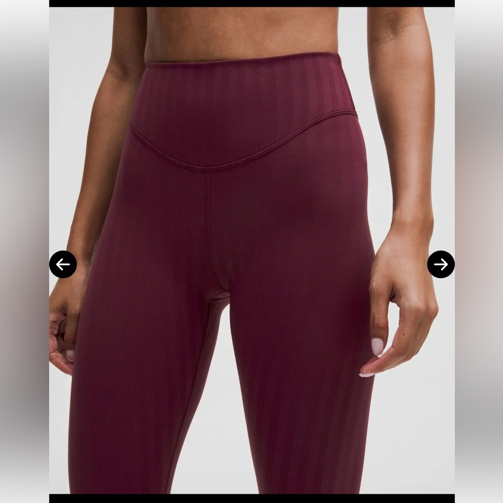Lululemon Wunder Under Tonal Stripe In Garnet - Picture 2 of 4